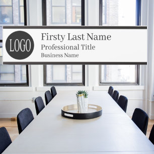 Logo White Office Door Sign Signs  Name Plate