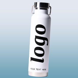 Logo with Text Business Branding Promotional Water Bottle