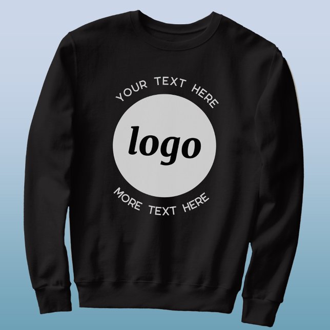 Logo with Text Business Promotional Sweatshirt (Logo and custom text business promotional or uniform sweatshirt)