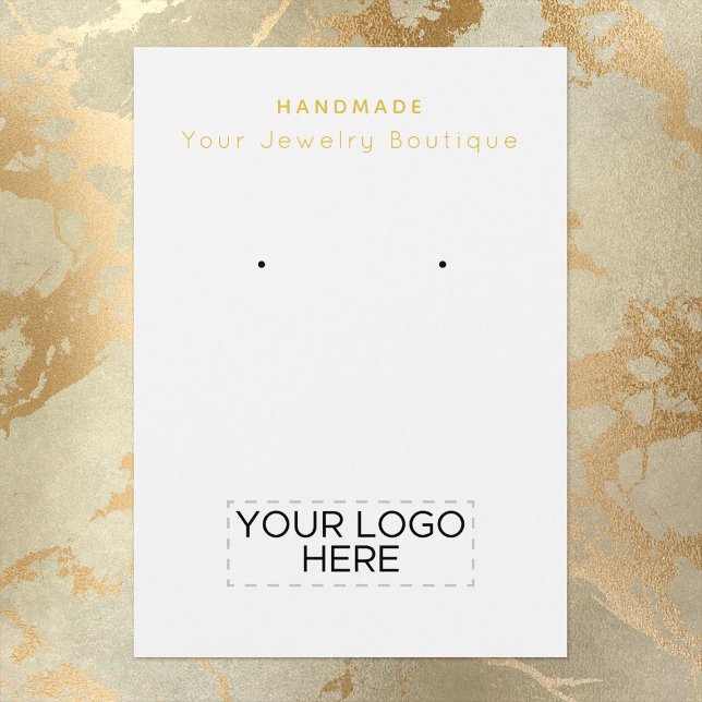 Logo Your Handmade Boutique Earring Display Cards (Creator Uploaded)