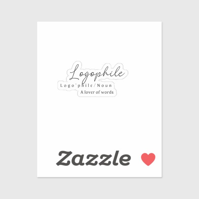 Logophile W/ Definition Sticker (Sheet)