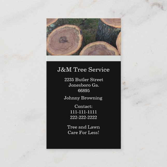 Logs Business Card (Front)