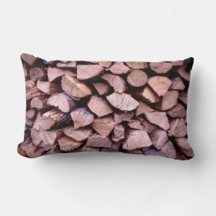 Logs of Wood Print Throw Pillow