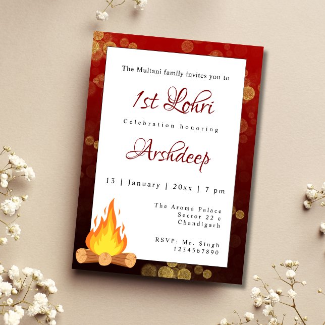 Lohri invitation card First Lohri invitation (Creator Uploaded)