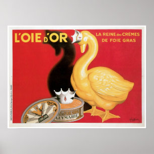 L'oie D'or La Reine Des Cremes Vintage Food Ad Poster