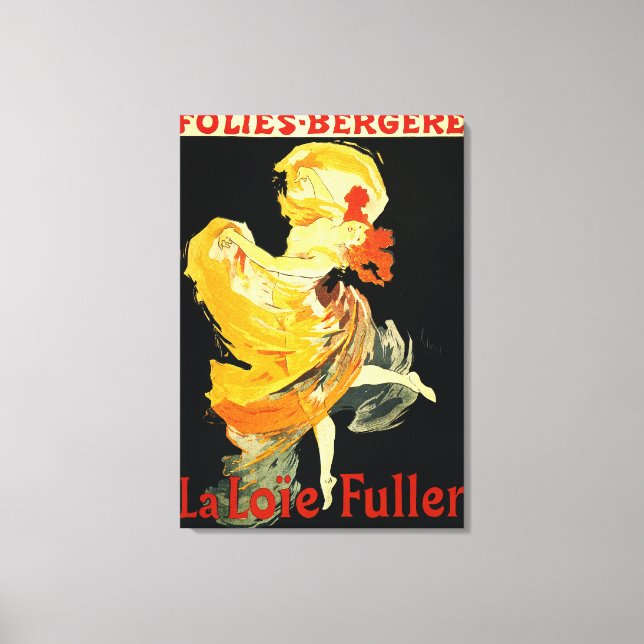 Loie Fuller at the Folies-Bergere Theatre Canvas Print (Front)