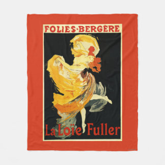 Loie Fuller at the Folies-Bergere Theatre Fleece Blanket