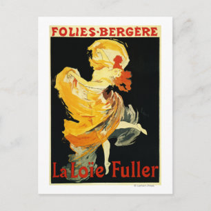 Loie Fuller at the Folies-Bergere Theatre Postcard