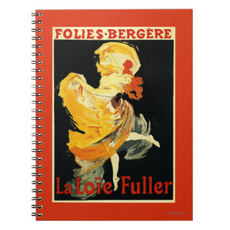 Loie Fuller at the Folies-Bergere Theatre Spiral Notebook
