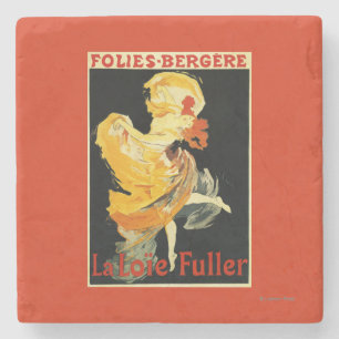Loie Fuller at the Folies-Bergere Theatre Stone Coaster