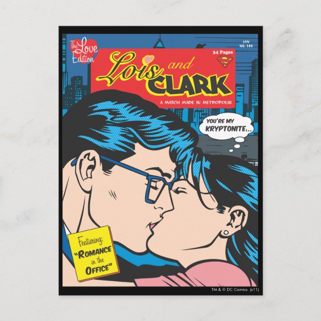 Lois and Clark Comic Postcard (Front)