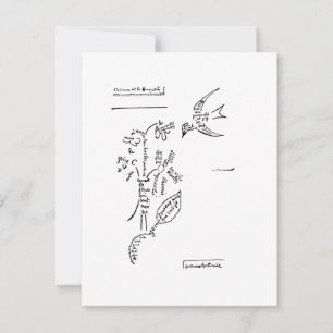 L'oiseau et le bouquet, by Apollinaire Card