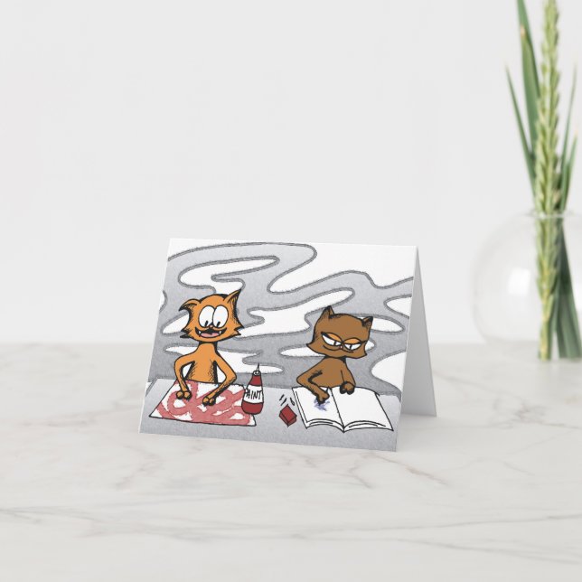 Loki and Mayday Paw Painting Card (Front)