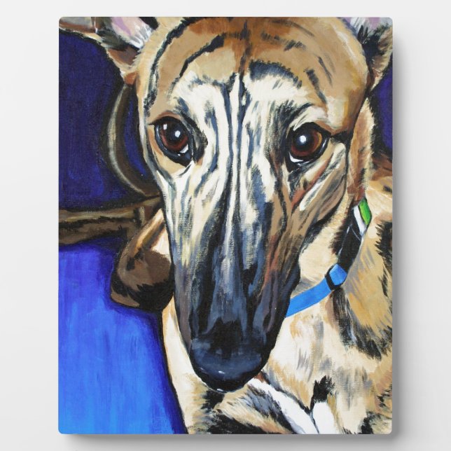 Loki - Lurcher dog Plaque (Front)