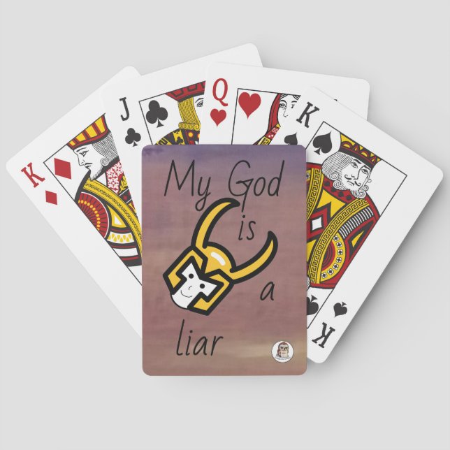 Loki "My God Is A Liar" Classic Playing Cards (Back)