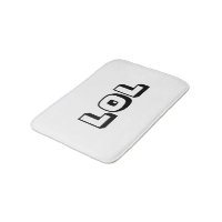 LOL Black & White Bath Mat Bathroom Decor