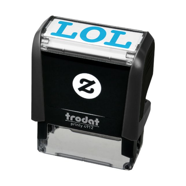LOL Cute Funny Meme Simple Typography Humourous Self-inking Stamp (Product)