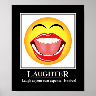 LOL Face Laughter Motivational Poster Print