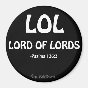 LOL gotGod316.com Scripture Magnet