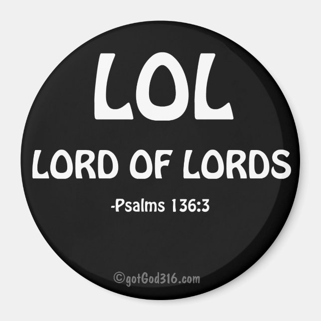 LOL gotGod316.com Scripture Magnet (Front)