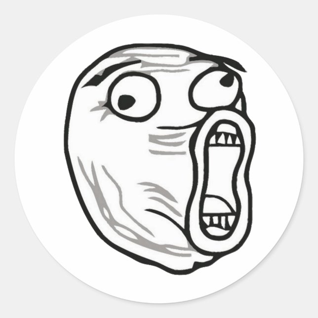 lol-guy large classic round sticker (Front)