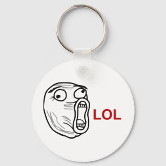 LOL Laugh Out Loud Rage Face Meme Key Ring