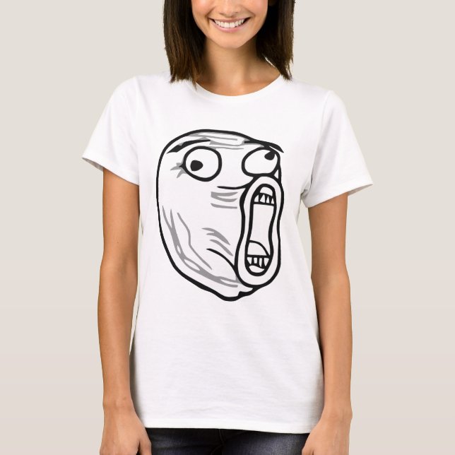 LOL Laugh Out Loud Rage Face Meme T-Shirt (Front)