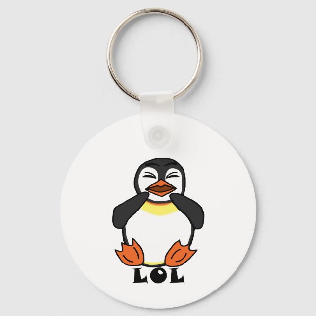 LOL Laughing penguin Key Ring (Front)