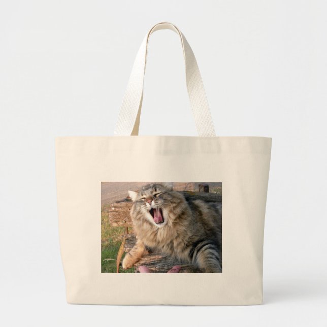 LOL Maine Coon Large Tote Bag (Front)