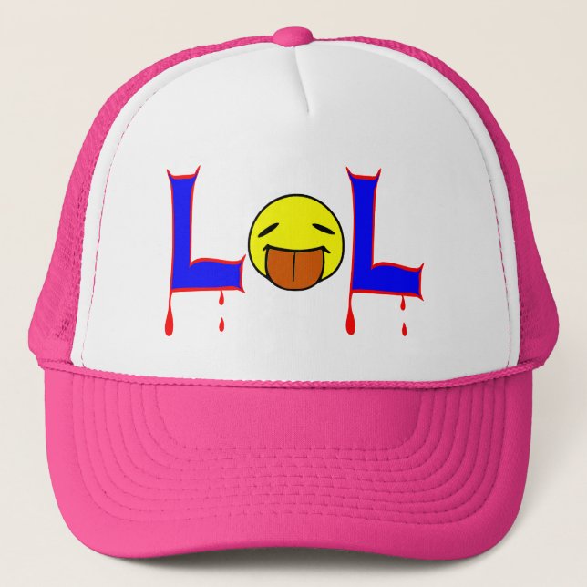 §☺LOL-Naughty Tongue Out Fun Trucker Hat☺§ Hat (Front)