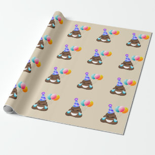 Lol Poop Emoji Birthday Party Wrapping Paper