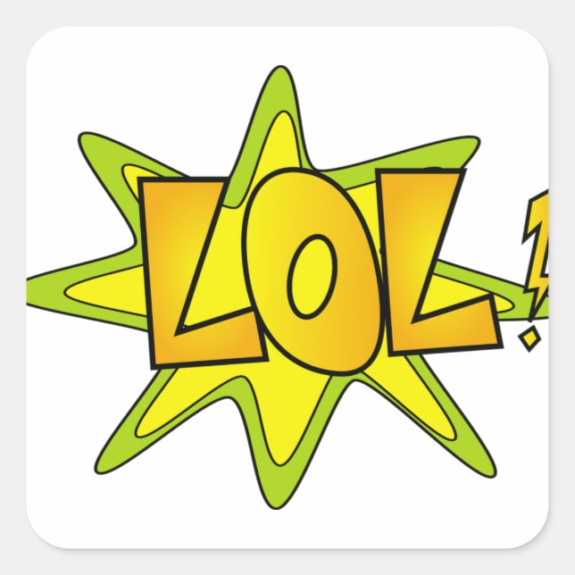 Lol Square Sticker (Front)