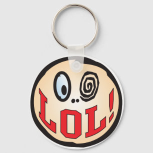 LOL Text Head Key Ring