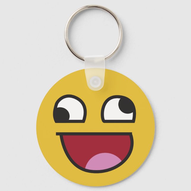 lol. wonky eyes emoji key ring (Front)