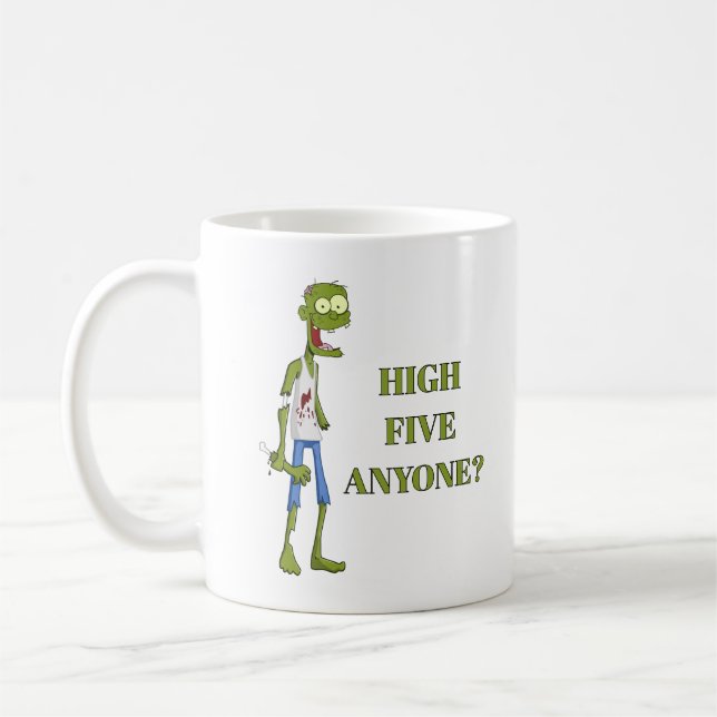 LOL! ☕ Zombie Mug – High Five Anyone? (Left)
