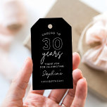 LOLA 30th Birthday Black Favour  Gift Tags<br><div class="desc">The Lola collection exudes modern elegance with its sleek lines and contemporary typography. Its feminine undertones are beautifully balanced with a bold statement,  making it an ideal choice for the vivacious and modern bride.</div>