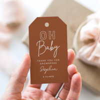 LOLA Baby Shower Favour Tag, Oh Baby Boy
