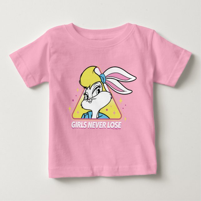 Lola Bunny Girls Never Lose Baby T-Shirt (Front)