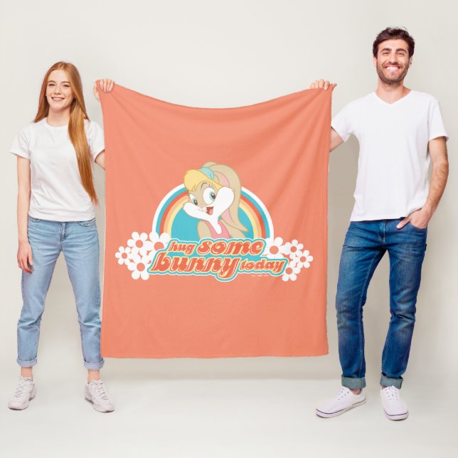 Lola Bunny Hug Some Bunny Today Fleece Blanket (In Situ)