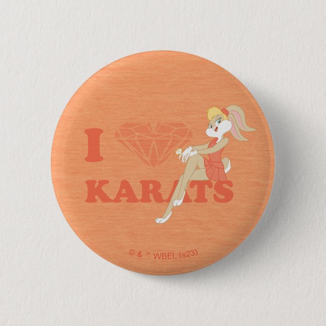 Lola Bunny I Heart Karats 6 Cm Round Badge (Front)