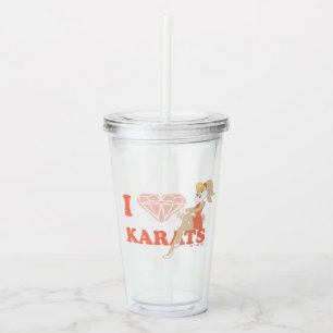 Lola Bunny I Heart Karats Acrylic Tumbler