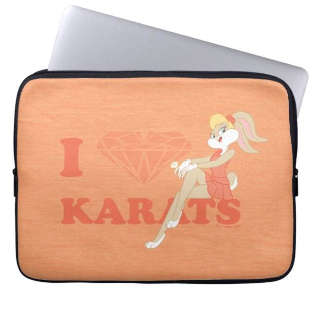 Lola Bunny I Heart Karats Laptop Sleeve (Front)