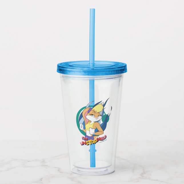 Lola Bunny "I'm Unstoppable" Acrylic Tumbler (Front)