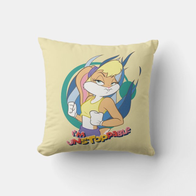 Lola Bunny "I'm Unstoppable" Cushion (Front)