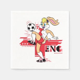 Lola Bunny Team England Soccer Graphic Napkin