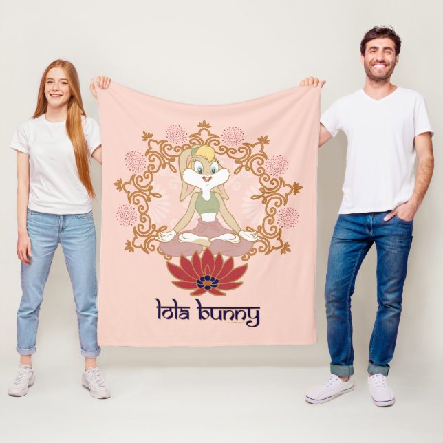 Lola Bunny Yoga Lotus Pose Fleece Blanket (In Situ)