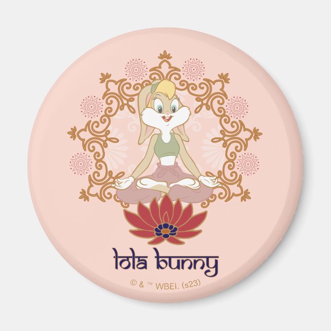 Lola Bunny Yoga Lotus Pose Magnet (Front)