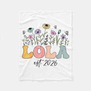 Lola Est. 2026 Wildflower Promoted To Lola  Fleece Blanket