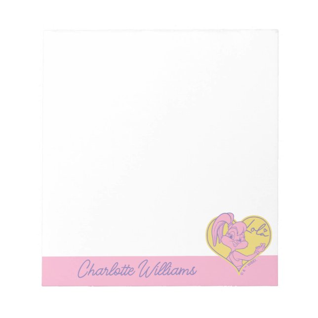 Lola Heart Signature Notepad (Front)