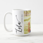 Lola I love you Custom photo Name Script Coffee Mug<br><div class="desc">Celebrate your beloved Lola with this Custom Photo Name Script Mug, a heartfelt gift perfect for Mother’s Day, birthdays, Christmas, or just because. Featuring a favourite photo with her grandchild and a personalised name, this mug is a daily reminder of love and appreciation. Thoughtful, functional, and deeply personal—Lola will cherish...</div>